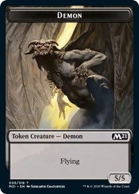 Demon // Dog Double-Sided Token [Core Set 2021 Tokens] | Odin's Place