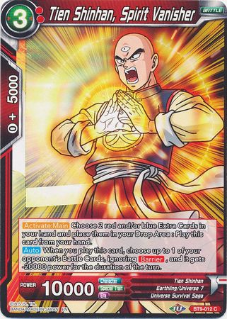 Tien Shinhan, Spirit Vanisher (BT9-012) [Universal Onslaught] | Odin's Place