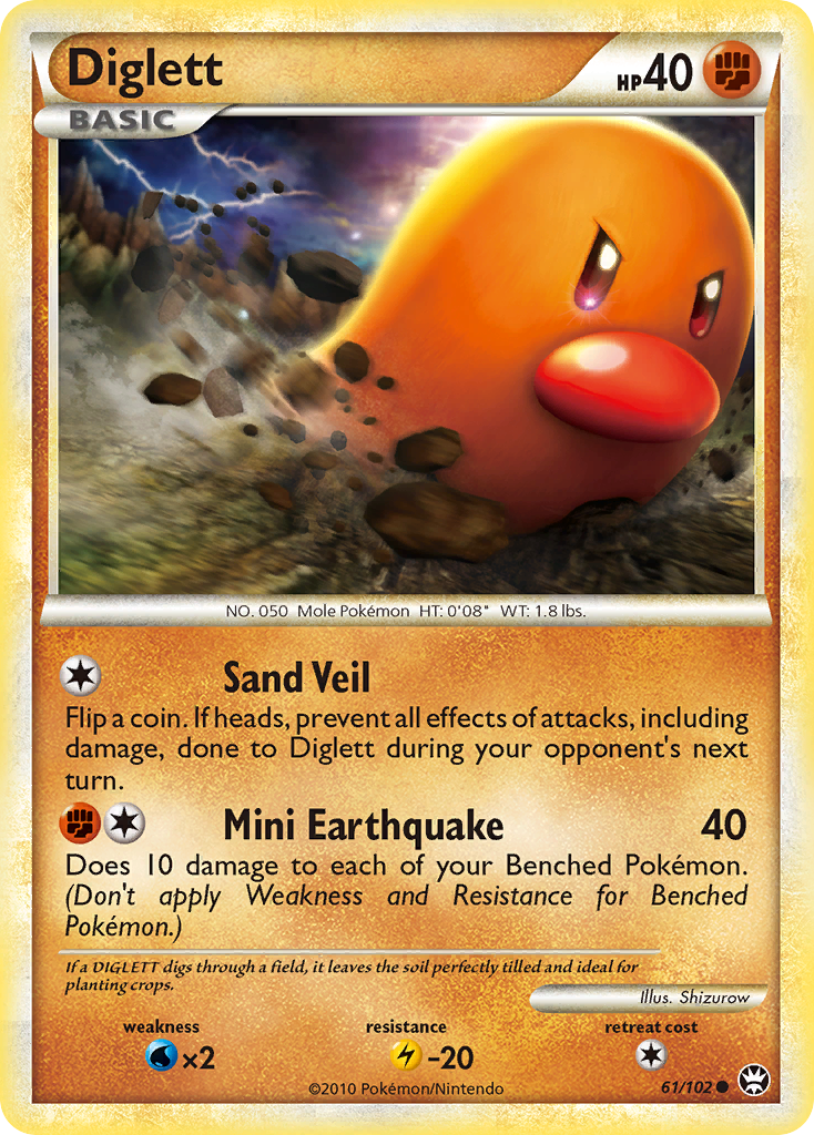 Diglett (61/102) [HeartGold & SoulSilver: Triumphant] | Odin's Place