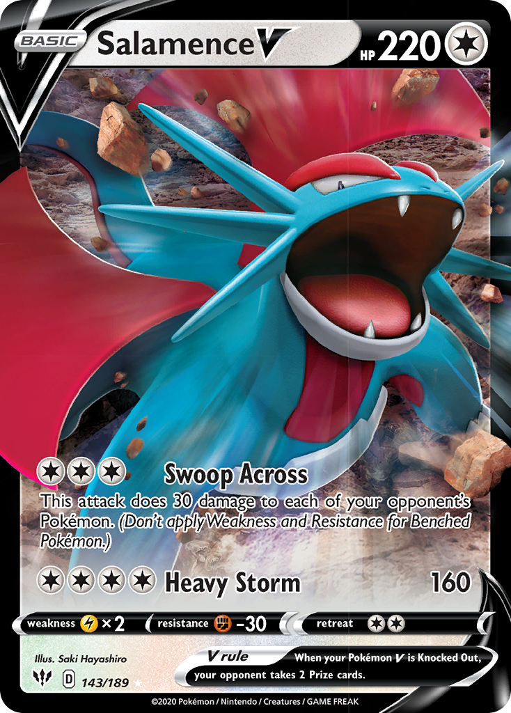 Salamence V (143/189) [Sword & Shield: Darkness Ablaze] | Odin's Place
