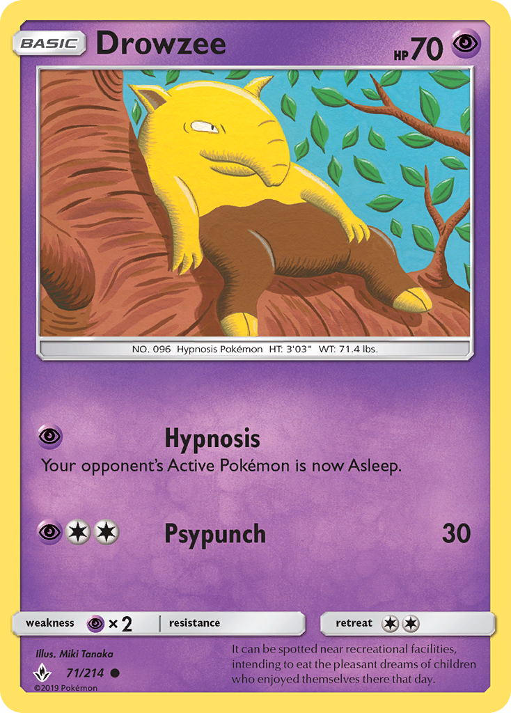 Drowzee (71/214) [Sun & Moon: Unbroken Bonds] | Odin's Place