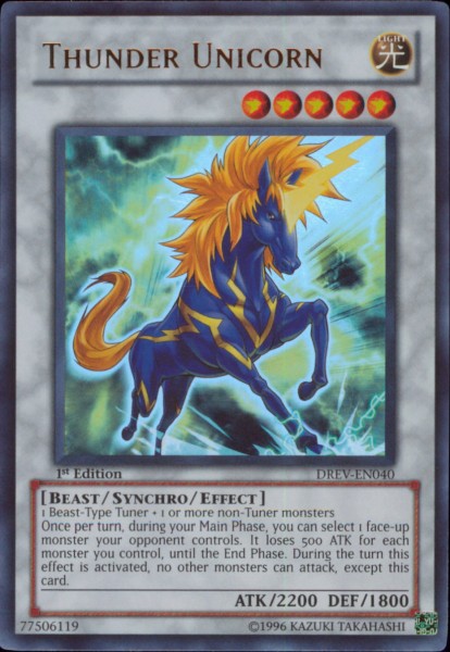 Thunder Unicorn [DREV-EN040] Ultra Rare | Odin's Place