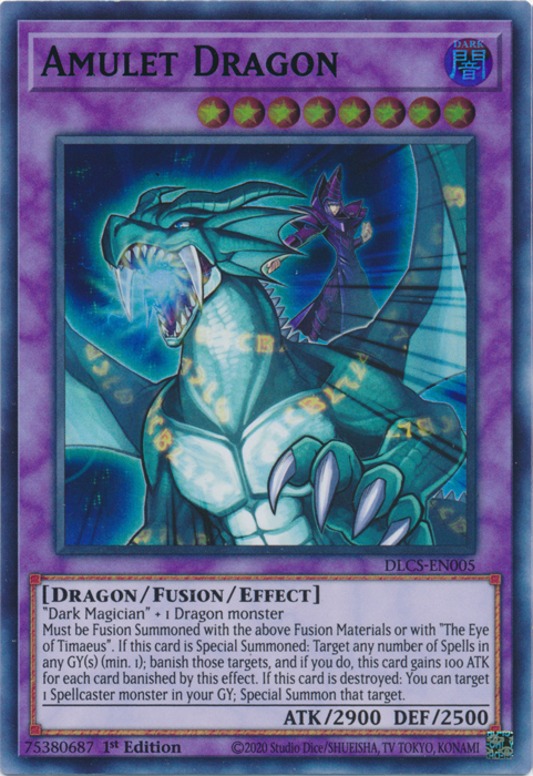 Amulet Dragon (Green) [DLCS-EN005] Ultra Rare | Odin's Place