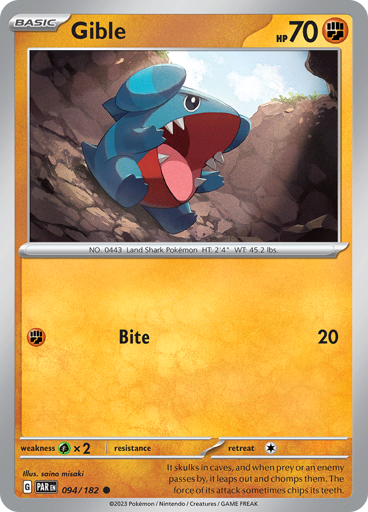 Gible (094/182) [Scarlet & Violet: Paradox Rift] | Odin's Place