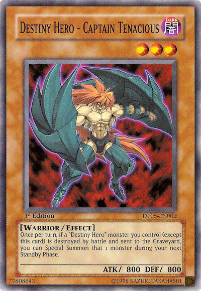Destiny Hero - Captain Tenacious [DP05-EN002] Common | Odin's Place