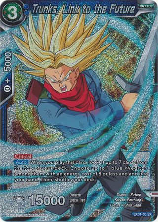 Trunks, Link to the Future (Foil) (EX01-03) [Mighty Heroes] | Odin's Place