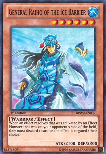 General Raiho of the Ice Barrier [BPW2-EN039] Super Rare | Odin's Place