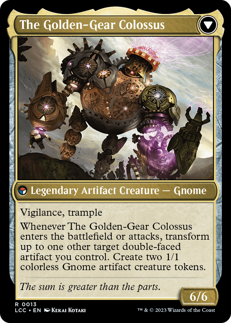 Tetzin, Gnome Champion // The Golden-Gear Colossus [The Lost Caverns of Ixalan Commander] | Odin's Place