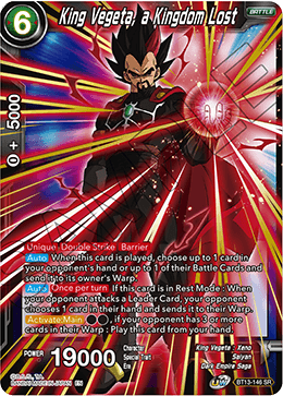 King Vegeta, a Kingdom Lost (BT13-146) [Supreme Rivalry] | Odin's Place