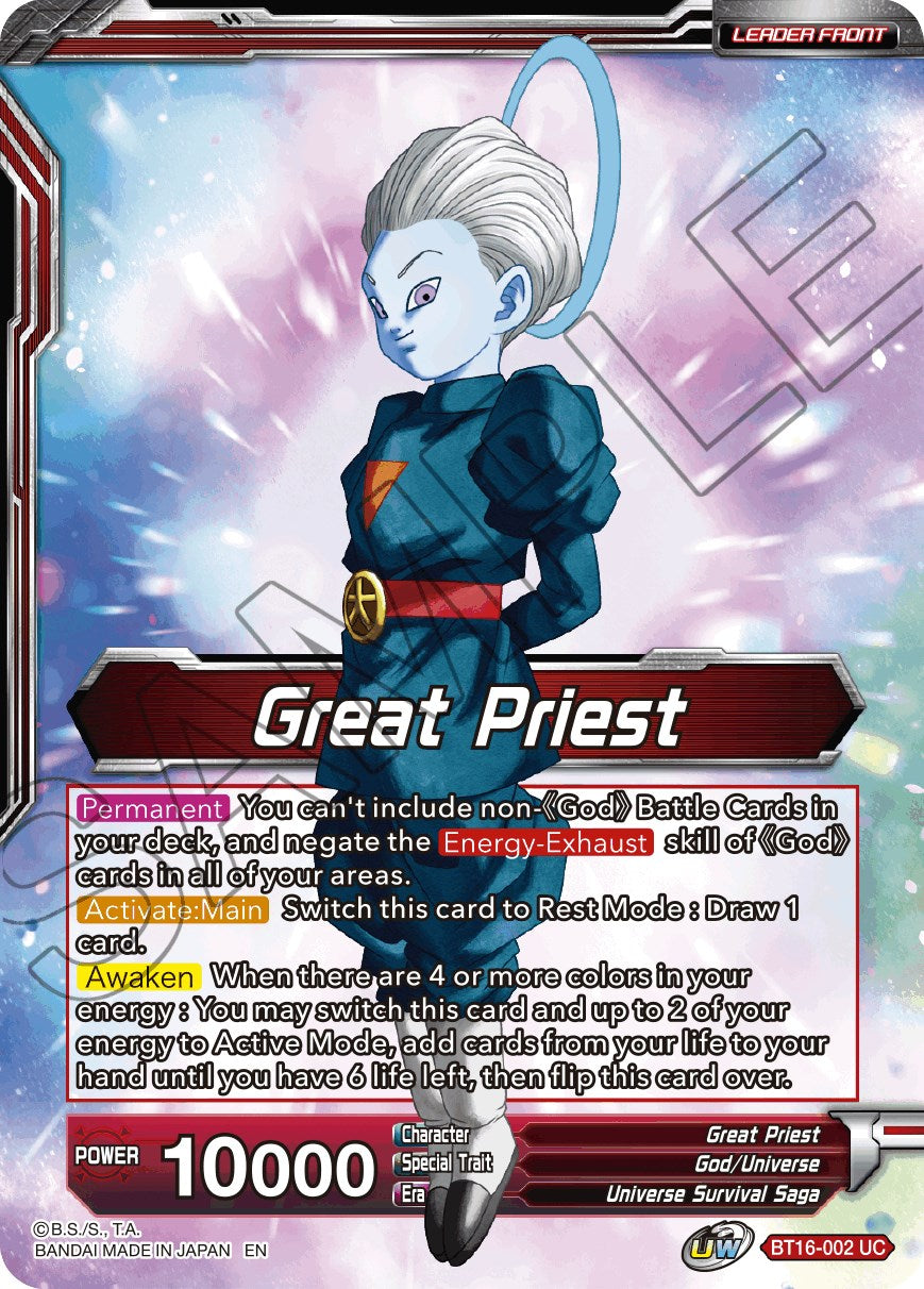 Great Priest // Great Priest, Commander of Angels (BT16-002) [Realm of the Gods Prerelease Promos] | Odin's Place