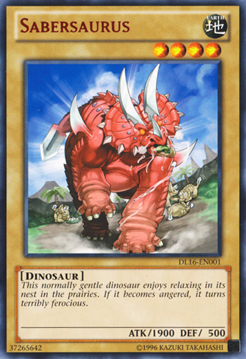 Sabersaurus (Red) [DL16-EN001] Rare | Odin's Place