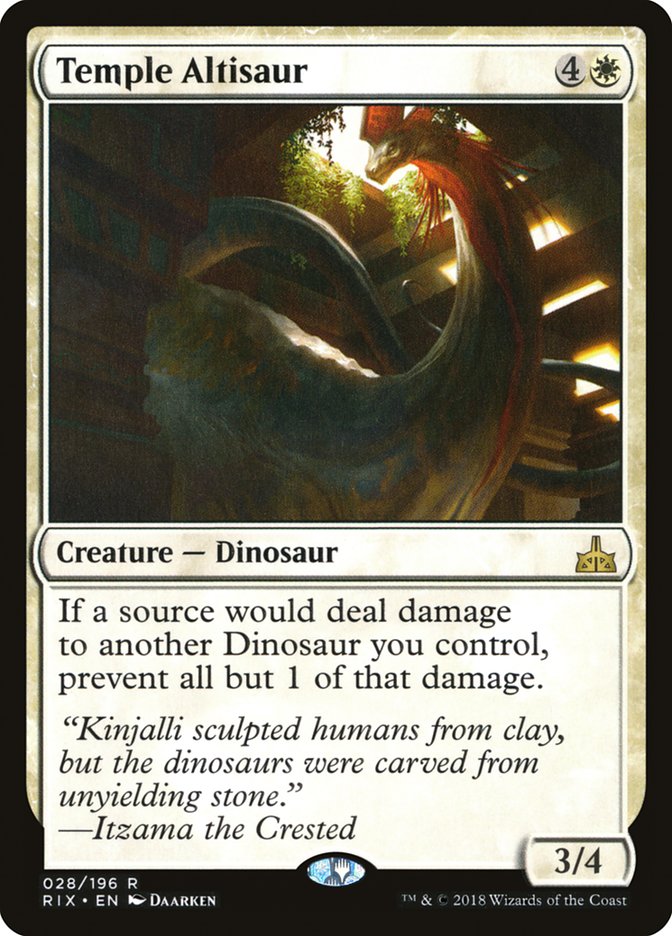Temple Altisaur (28) [Rivals of Ixalan] | Odin's Place