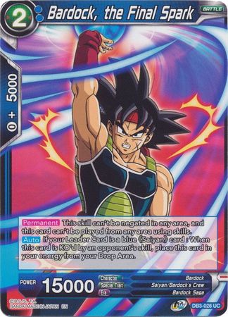 Bardock, the Final Spark (DB3-028) [Giant Force] | Odin's Place