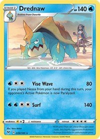 Drednaw (039/185) (Cracked Ice Holo) (Theme Deck Exclusive) [Sword & Shield: Vivid Voltage] | Odin's Place