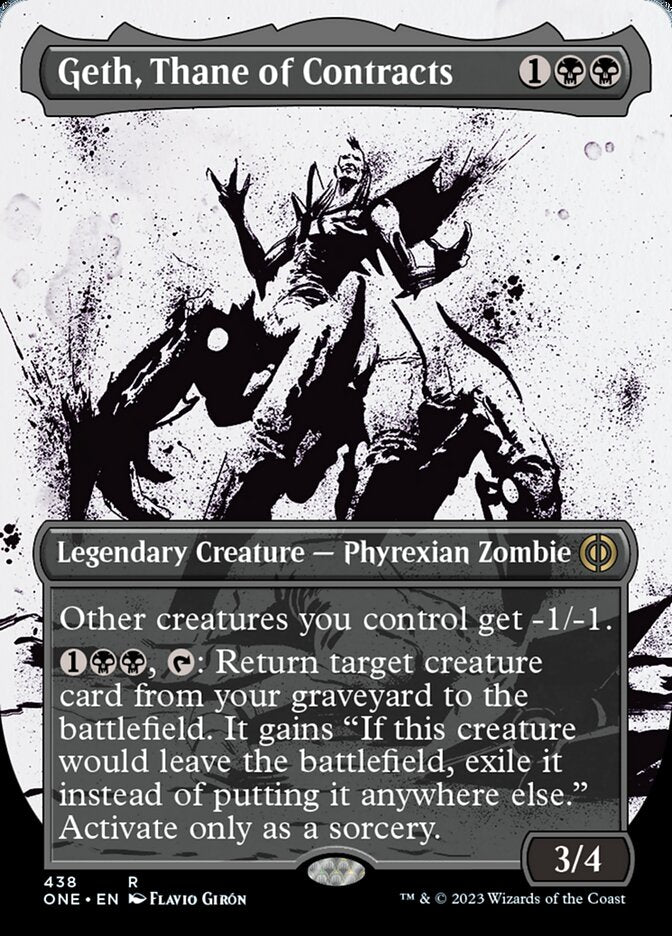 Geth, Thane of Contracts (Borderless Ichor Step-and-Compleat Foil) [Phyrexia: All Will Be One] | Odin's Place