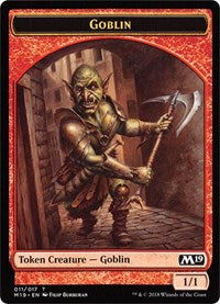 Goblin // Thopter Double-Sided Token (Game Night) [Core Set 2019 Tokens] | Odin's Place