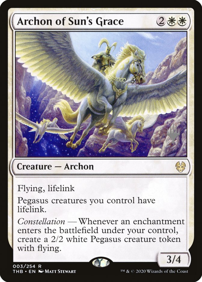 Archon of Sun's Grace (Promo Pack) [Theros Beyond Death Promos] | Odin's Place