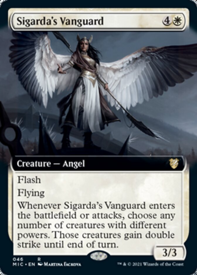 Sigarda's Vanguard (Extended Art) [Innistrad: Midnight Hunt Commander] | Odin's Place
