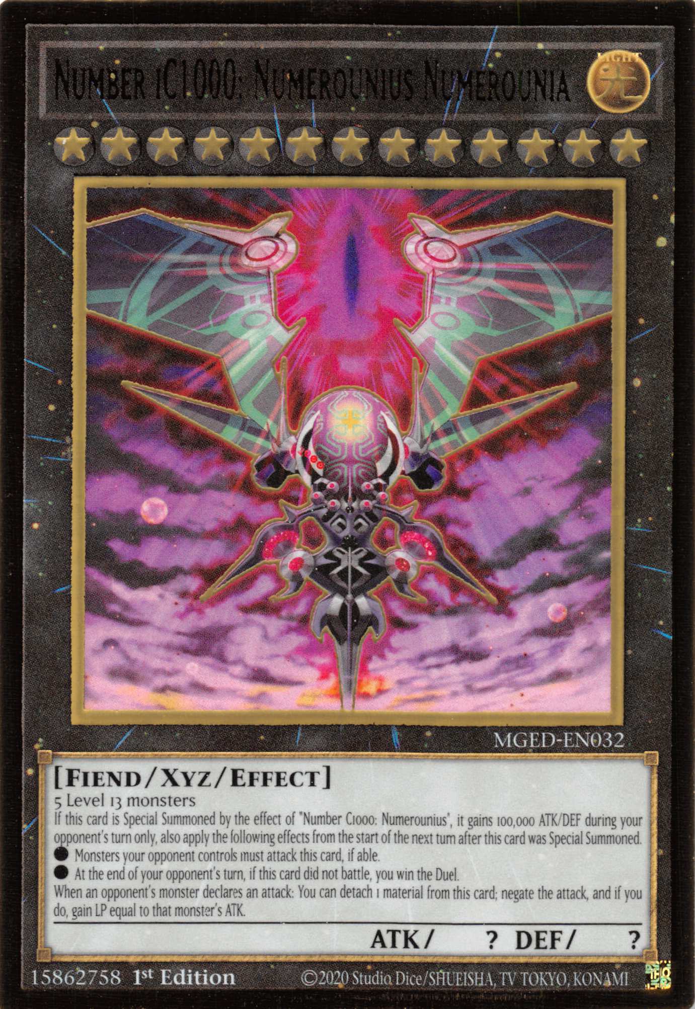 Number iC1000: Numerounius Numerounia [MGED-EN032] Gold Rare | Odin's Place
