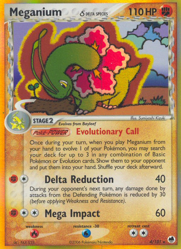 Meganium (4/101) (Delta Species) [EX: Dragon Frontiers] | Odin's Place