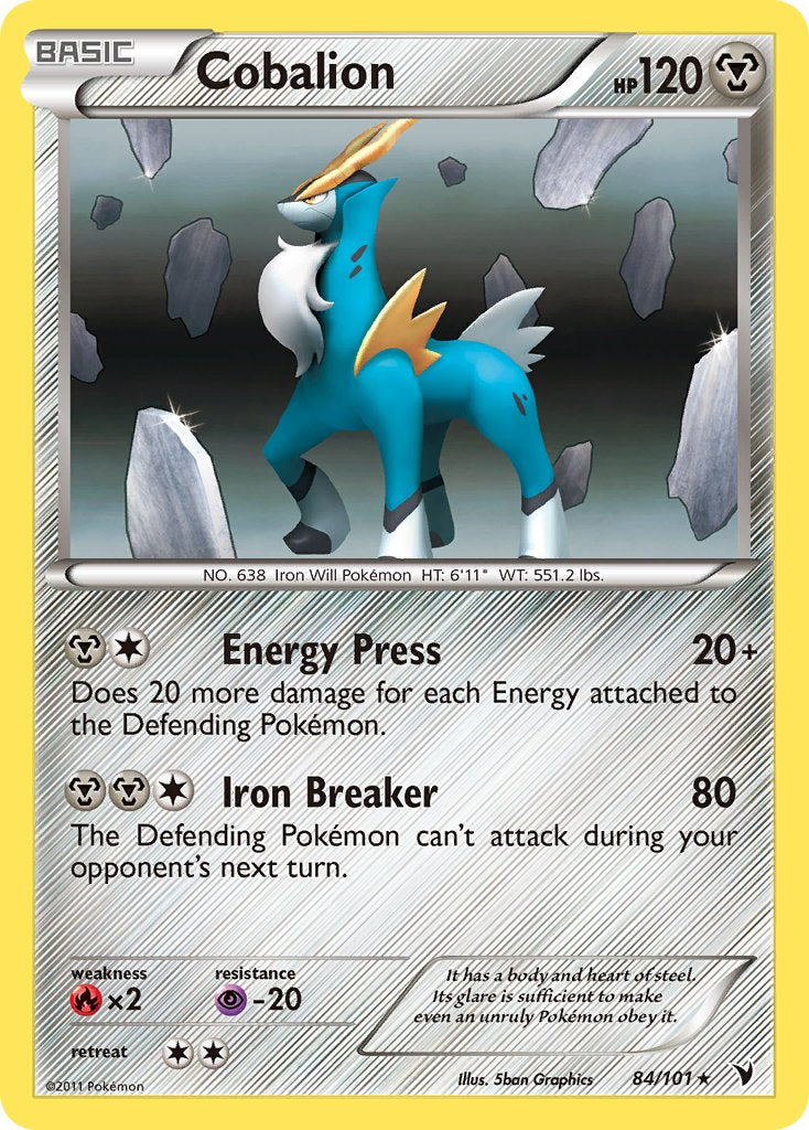 Cobalion (84/101) (Battle Arena Deck Exclusive) (Theme Deck Exclusive) [Black & White: Noble Victories] | Odin's Place