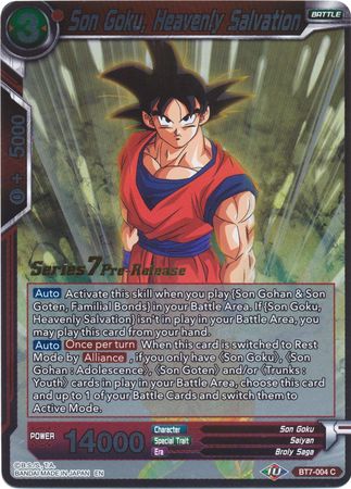 Son Goku, Heavenly Salvation (BT7-004_PR) [Assault of the Saiyans Prerelease Promos] | Odin's Place