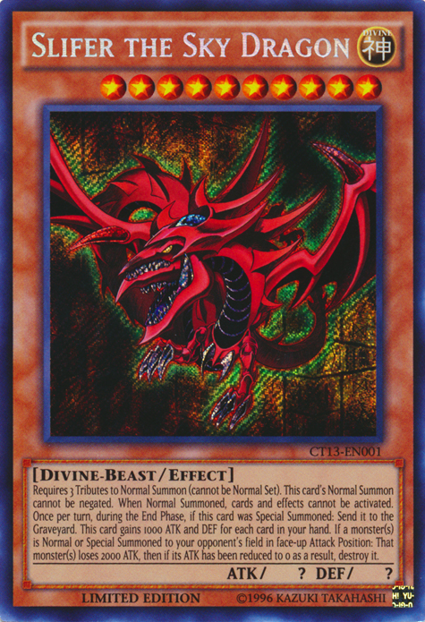 Slifer the Sky Dragon [CT13-EN001] Secret Rare | Odin's Place
