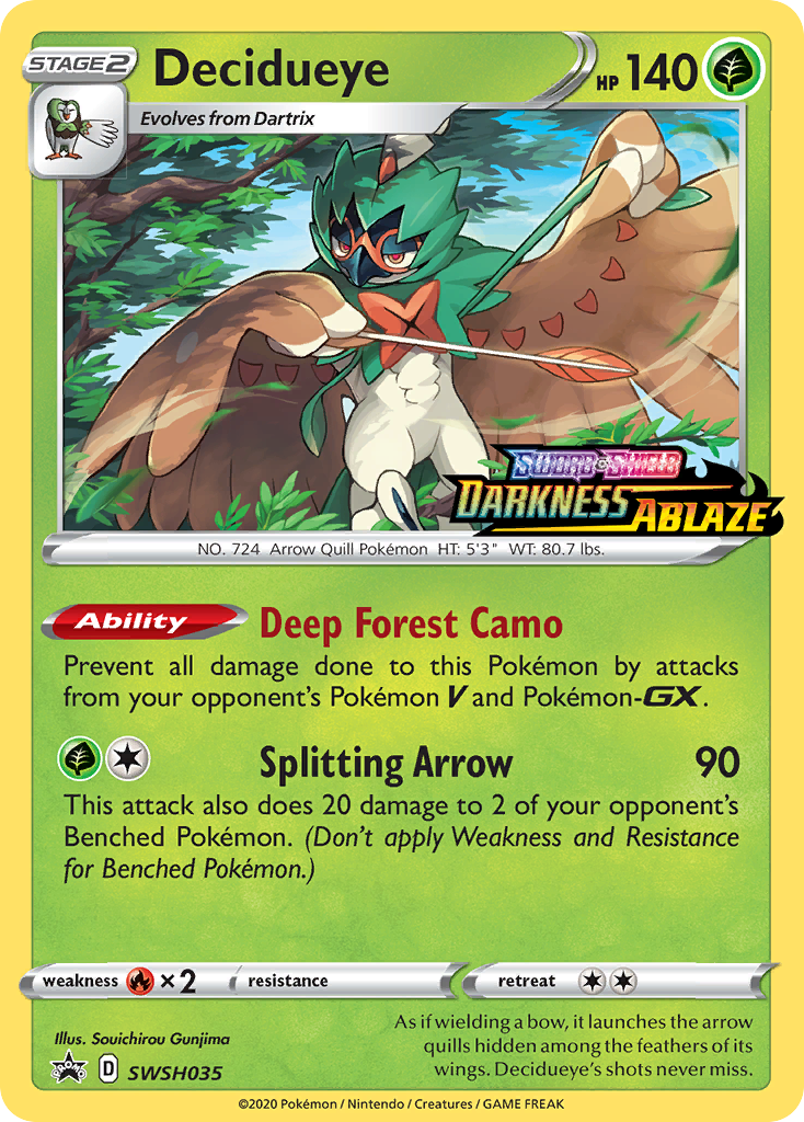 Decidueye (SWSH035) (Prerelease Promo) [Sword & Shield: Black Star Promos] | Odin's Place