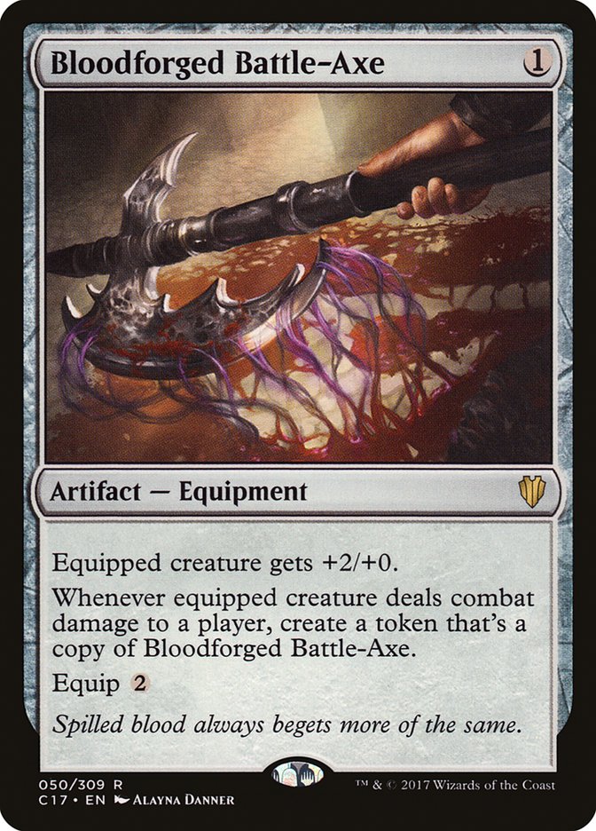 Bloodforged Battle-Axe (50) [Commander 2017] | Odin's Place