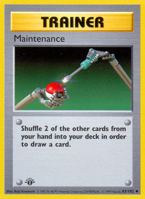 Maintenance (83/102) (Shadowless) [Base Set 1st Edition] | Odin's Place