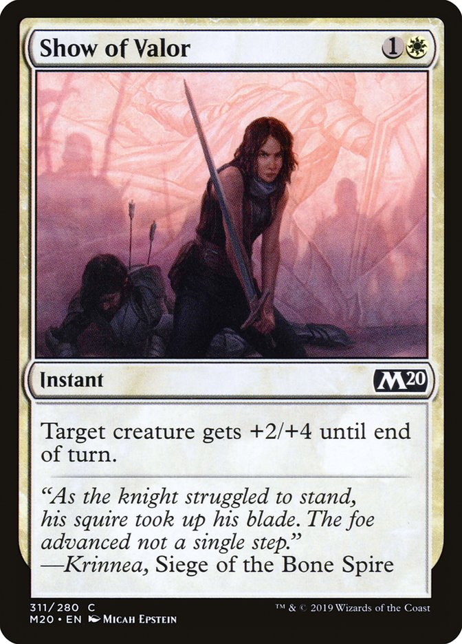 Show of Valor [Core Set 2020] | Odin's Place