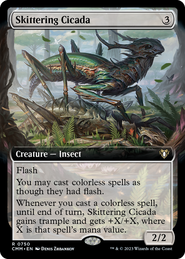 Skittering Cicada (Extended Art) [Commander Masters] | Odin's Place