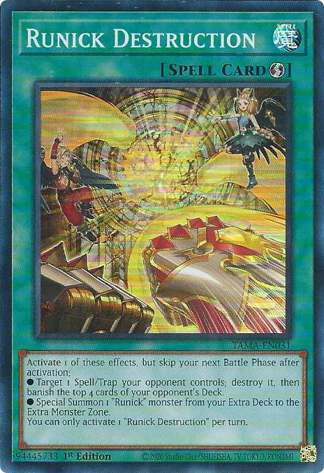 Runick Destruction [TAMA-EN031] Super Rare | Odin's Place