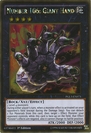 Number 106: Giant Hand [PGL3-EN075] Gold Rare | Odin's Place