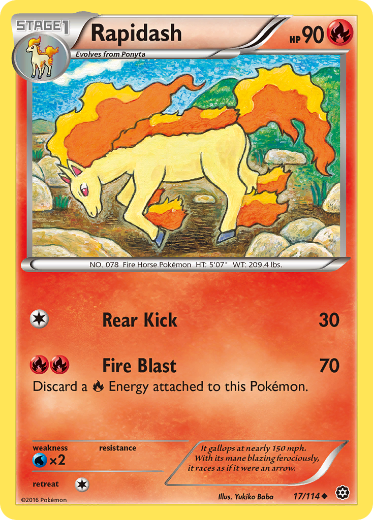 Rapidash (17/114) [XY: Steam Siege] | Odin's Place