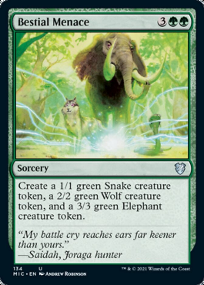 Bestial Menace [Innistrad: Midnight Hunt Commander] | Odin's Place