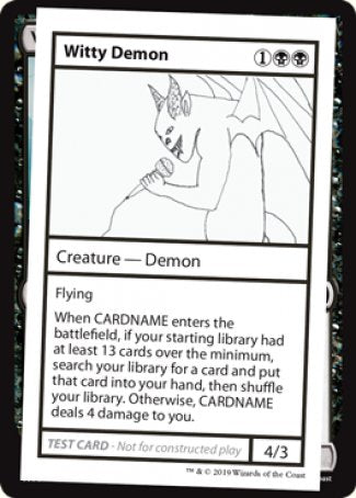 Witty Demon (2021 Edition) [Mystery Booster Playtest Cards] | Odin's Place