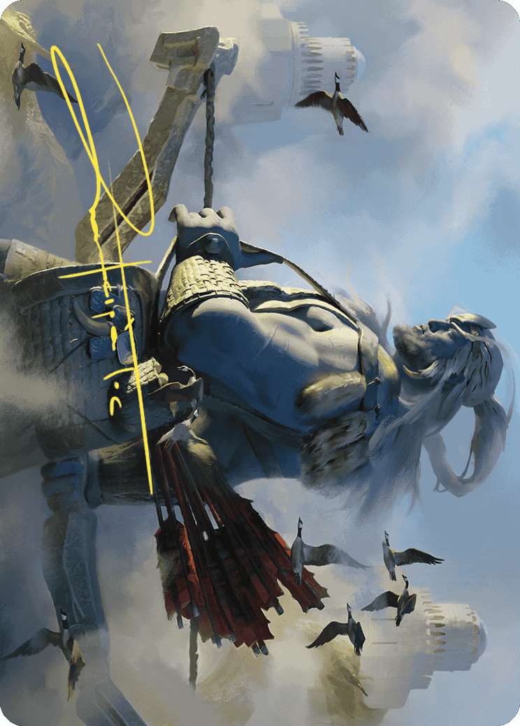 Skybeast Tracker Art Card (Gold-Stamped Signature) [Wilds of Eldraine Art Series] | Odin's Place
