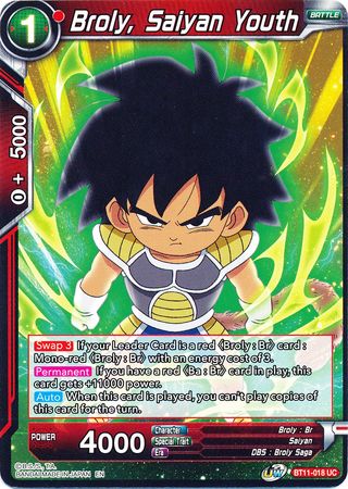 Broly, Saiyan Youth (BT11-018) [Vermilion Bloodline] | Odin's Place