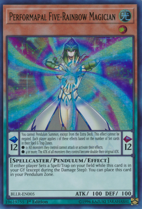 Performapal Five-Rainbow Magician [BLLR-EN005] Ultra Rare | Odin's Place