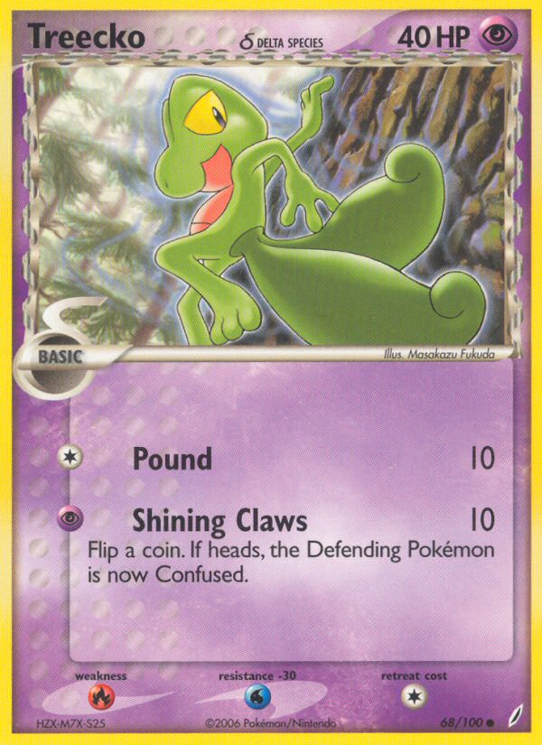 Treecko (68/100) (Delta Species) [EX: Crystal Guardians] | Odin's Place