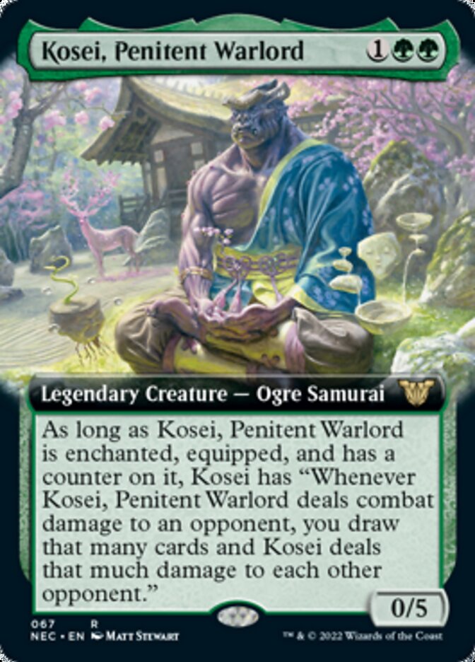 Kosei, Penitent Warlord (Extended Art) [Kamigawa: Neon Dynasty Commander] | Odin's Place