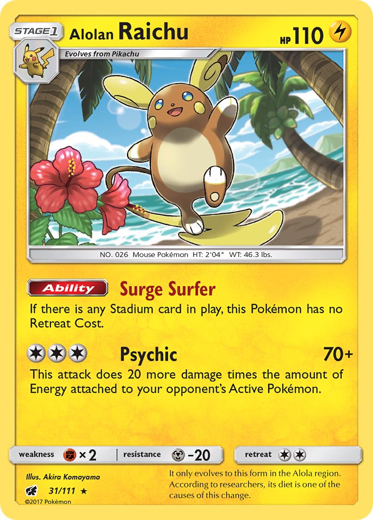 Alolan Raichu (31/111) (Theme Deck Exclusive) [Sun & Moon: Crimson Invasion] | Odin's Place