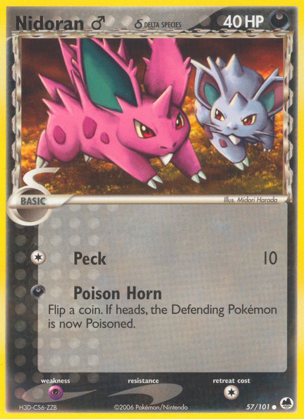 Nidoran (57/101) (Male) (Delta Species) [EX: Dragon Frontiers] | Odin's Place