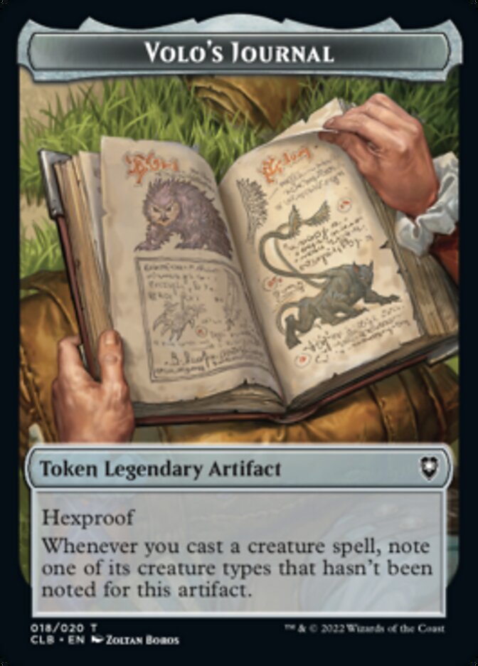 Treasure // Volo's Journal Double-Sided Token [Commander Legends: Battle for Baldur's Gate Tokens] | Odin's Place