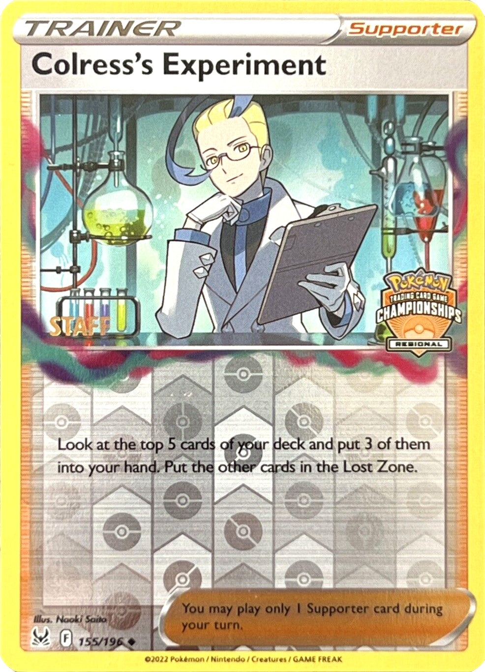 Colress's Experiment (Regional Championships) (Staff) [Sword & Shield: Lost Origin] | Odin's Place