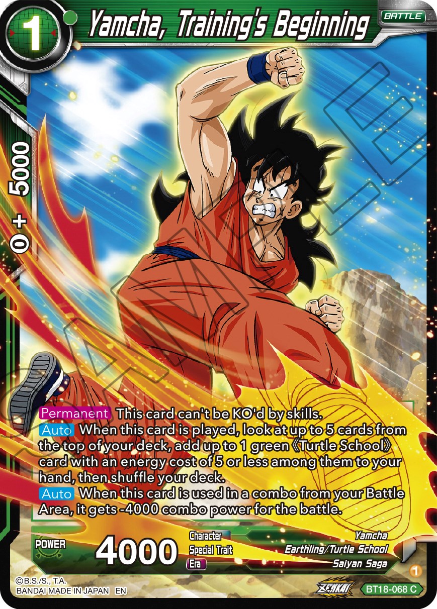 Yamcha, Training's Beginning (BT18-068) [Dawn of the Z-Legends] | Odin's Place