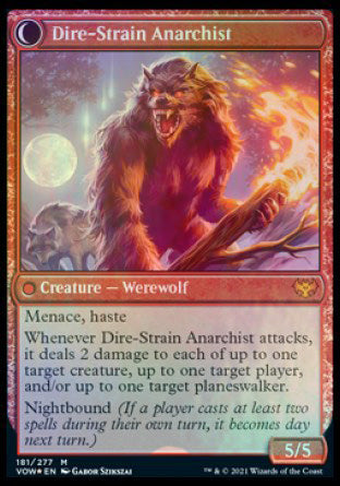 Volatile Arsonist // Dire-Strain Anarchist [Innistrad: Crimson Vow Prerelease Promos] | Odin's Place