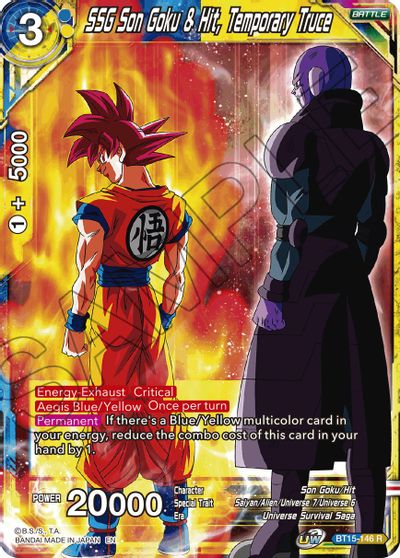 SSG Son Goku & Hit, Temporary Truce (BT15-146) [Saiyan Showdown] | Odin's Place