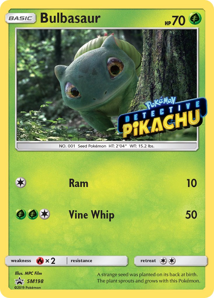Bulbasaur (SM198) (Detective Pikachu Stamped) [Sun & Moon: Black Star Promos] | Odin's Place